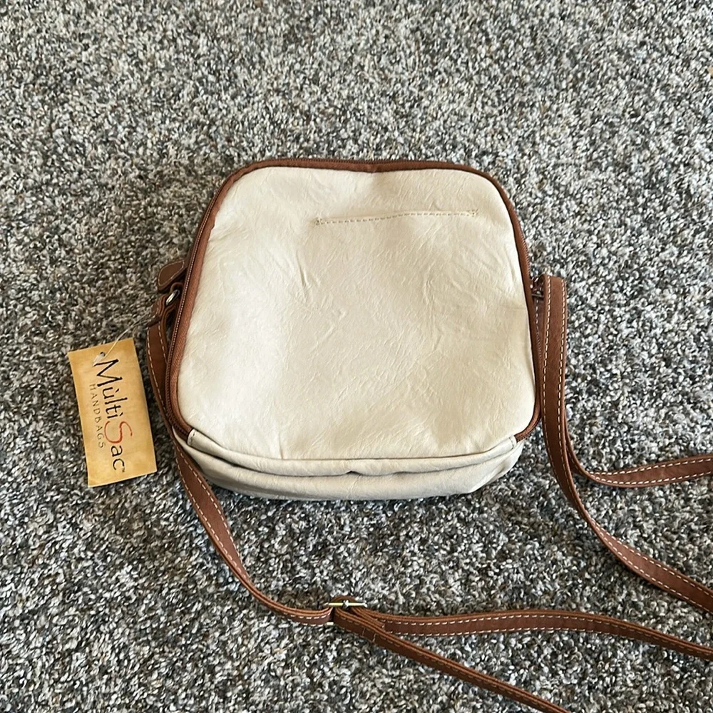 NWT Multi Sac Beige/Camel Crossbody - Picture 6 of 10